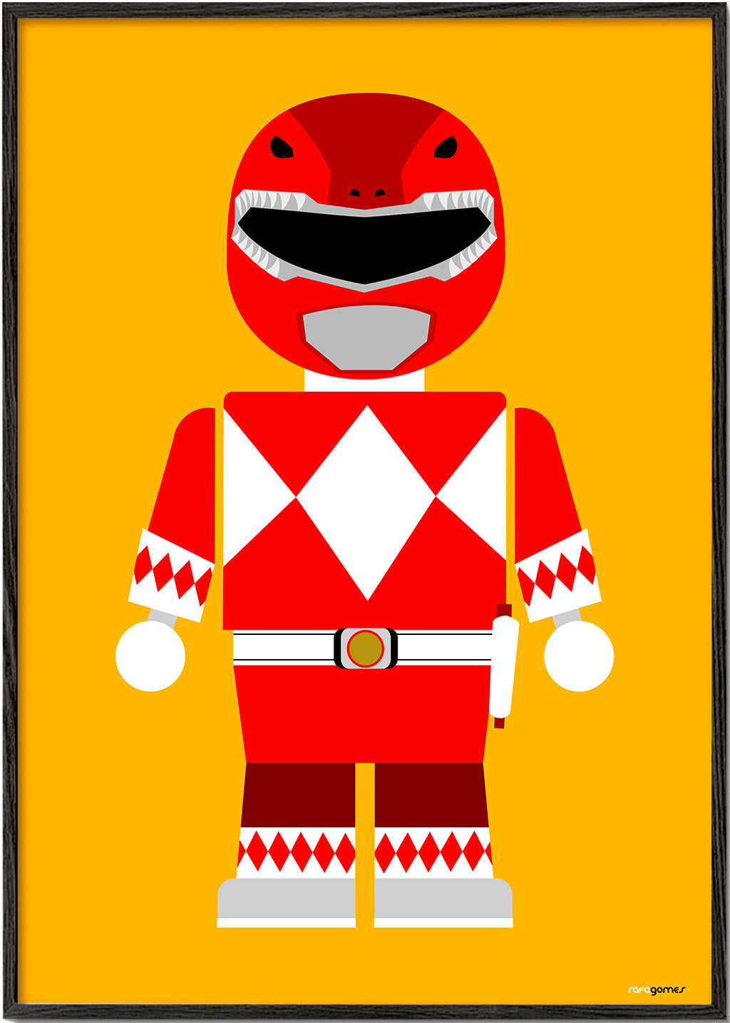Barnposter Röd Power Ranger leksak