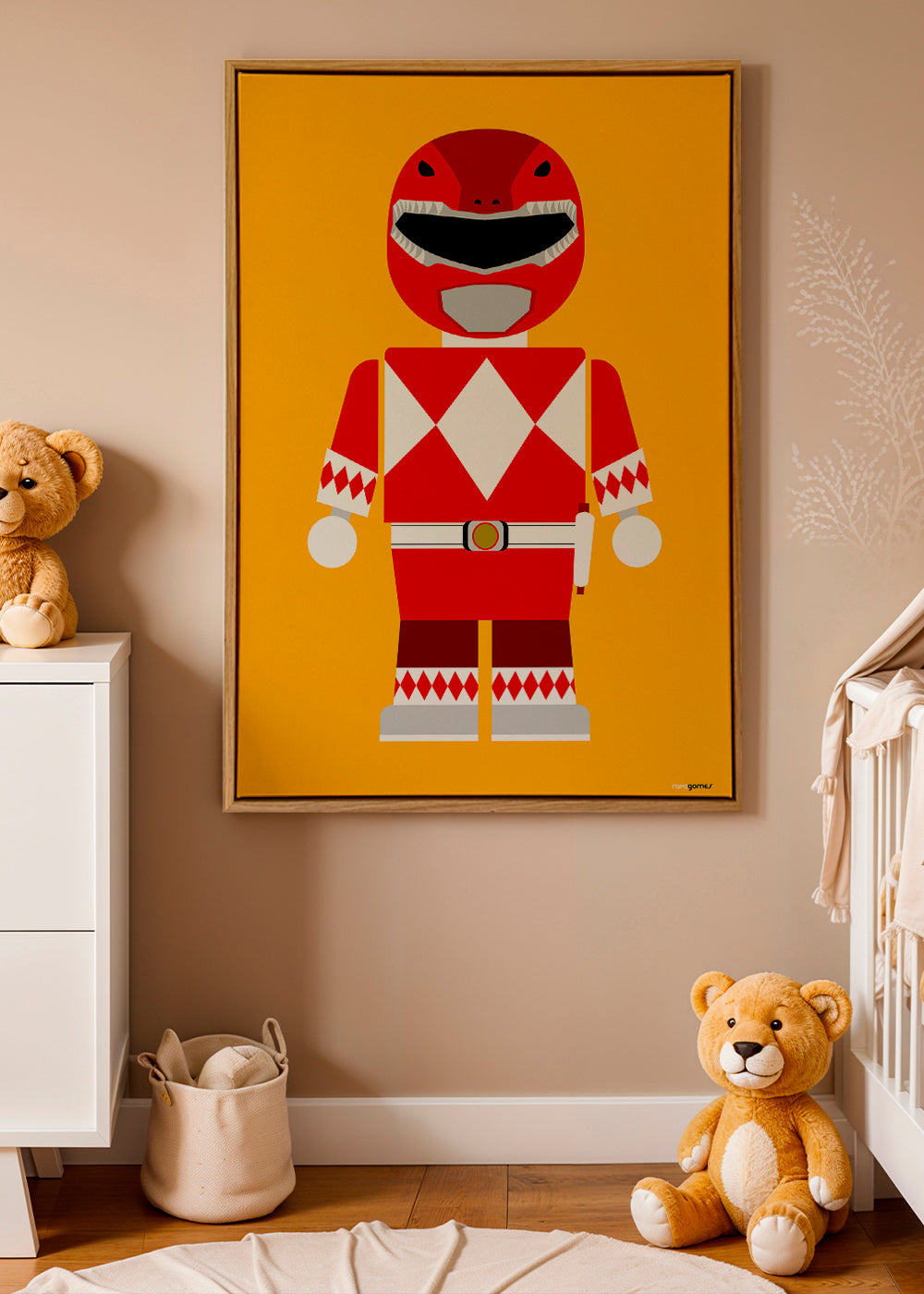 Barnposter Röd Power Ranger leksak