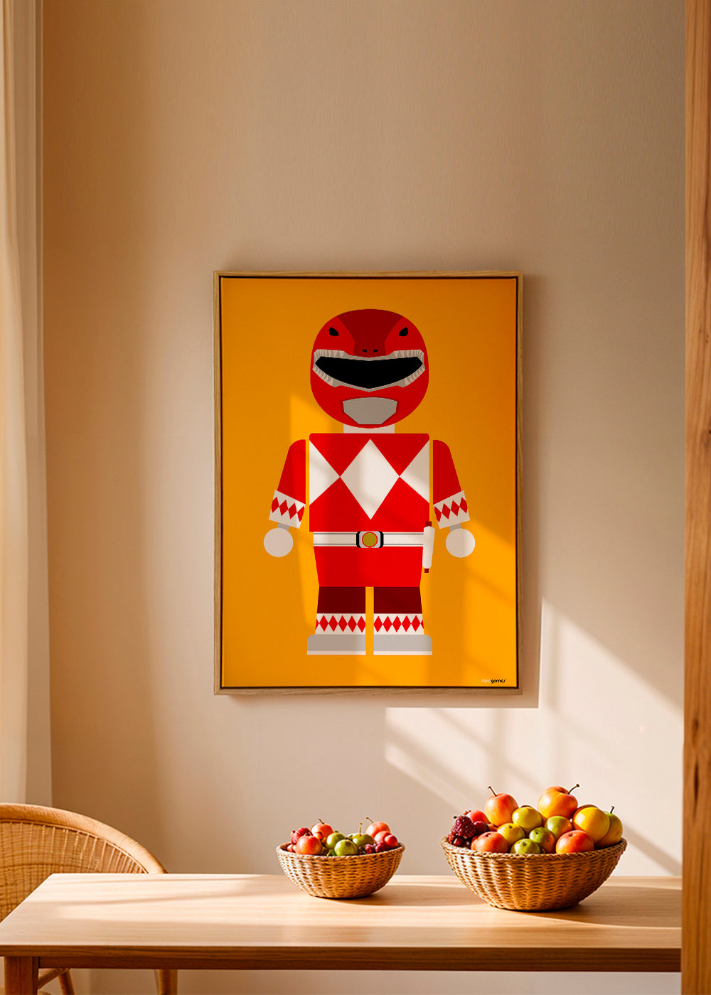 Barnposter Röd Power Ranger leksak