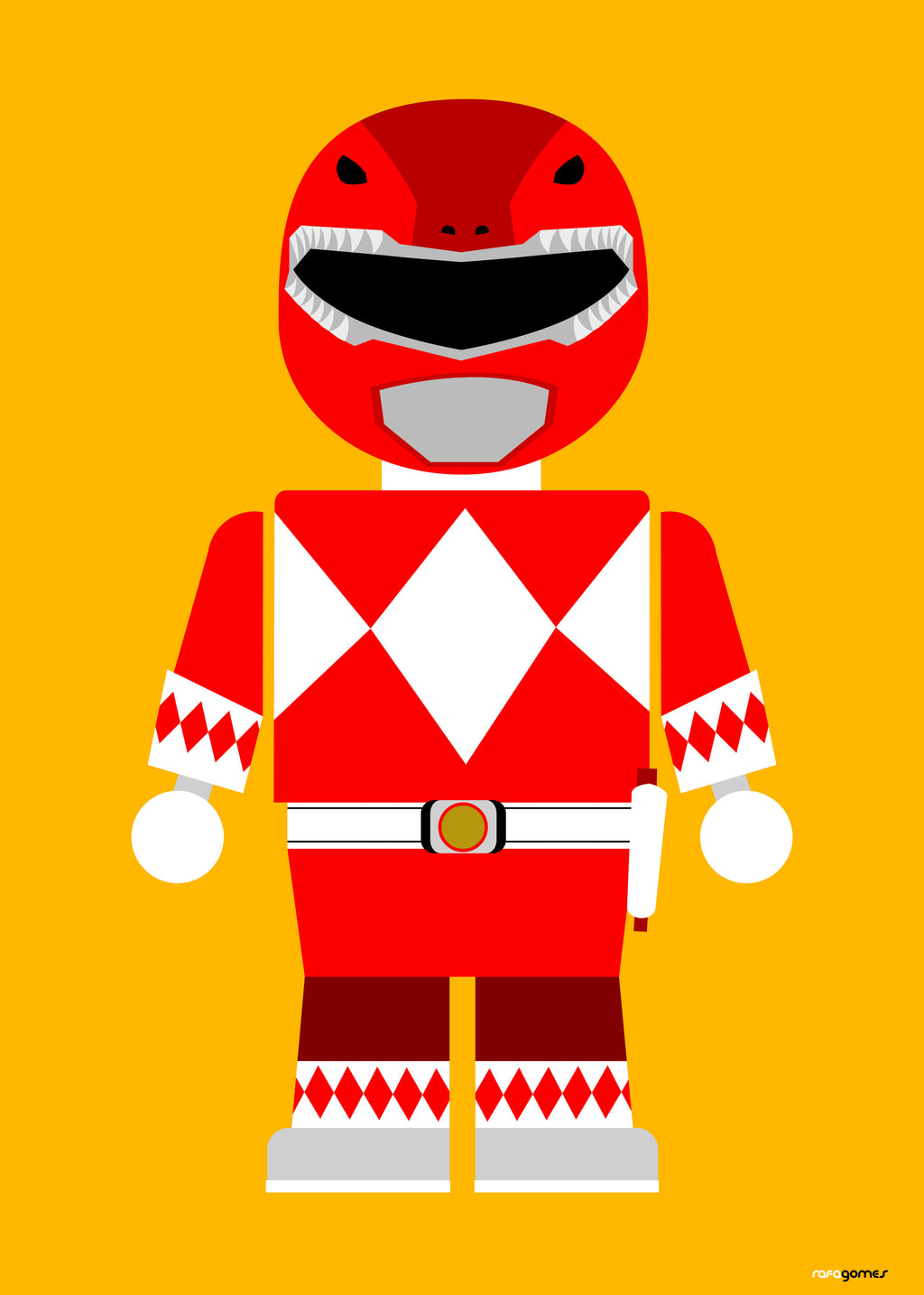 Toy Power Ranger Red - Unframed art print