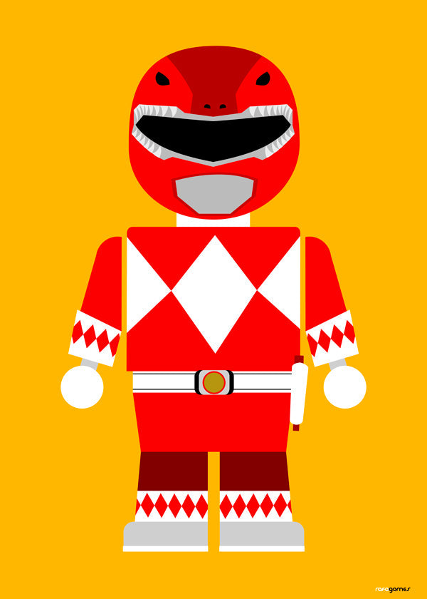 Barnposter Röd Power Ranger leksak