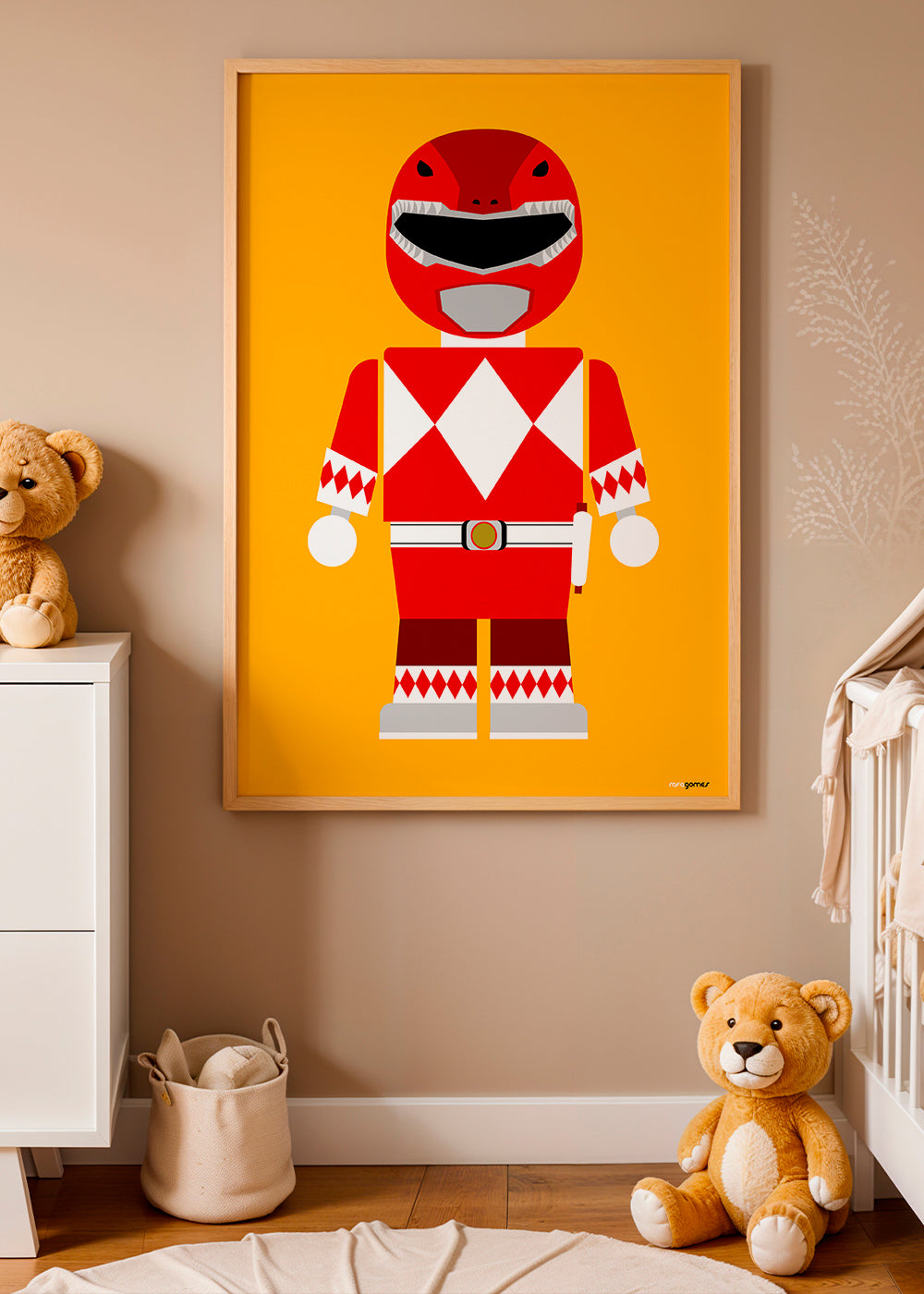 Barnposter Röd Power Ranger leksak