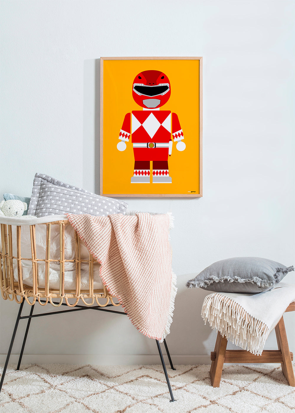 Barnposter Röd Power Ranger leksak