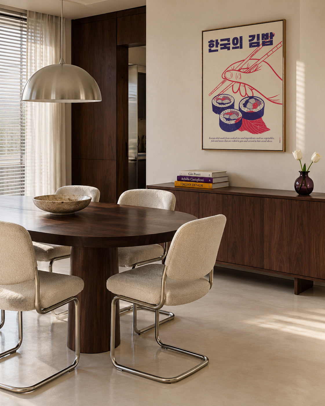 Korean Kimbap - Framed canvas in an interior