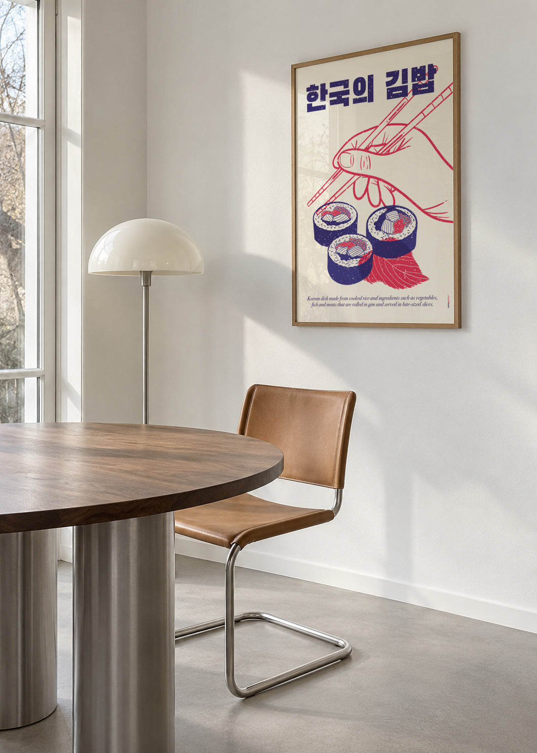 Korean Kimbap - Framed poster in an interior