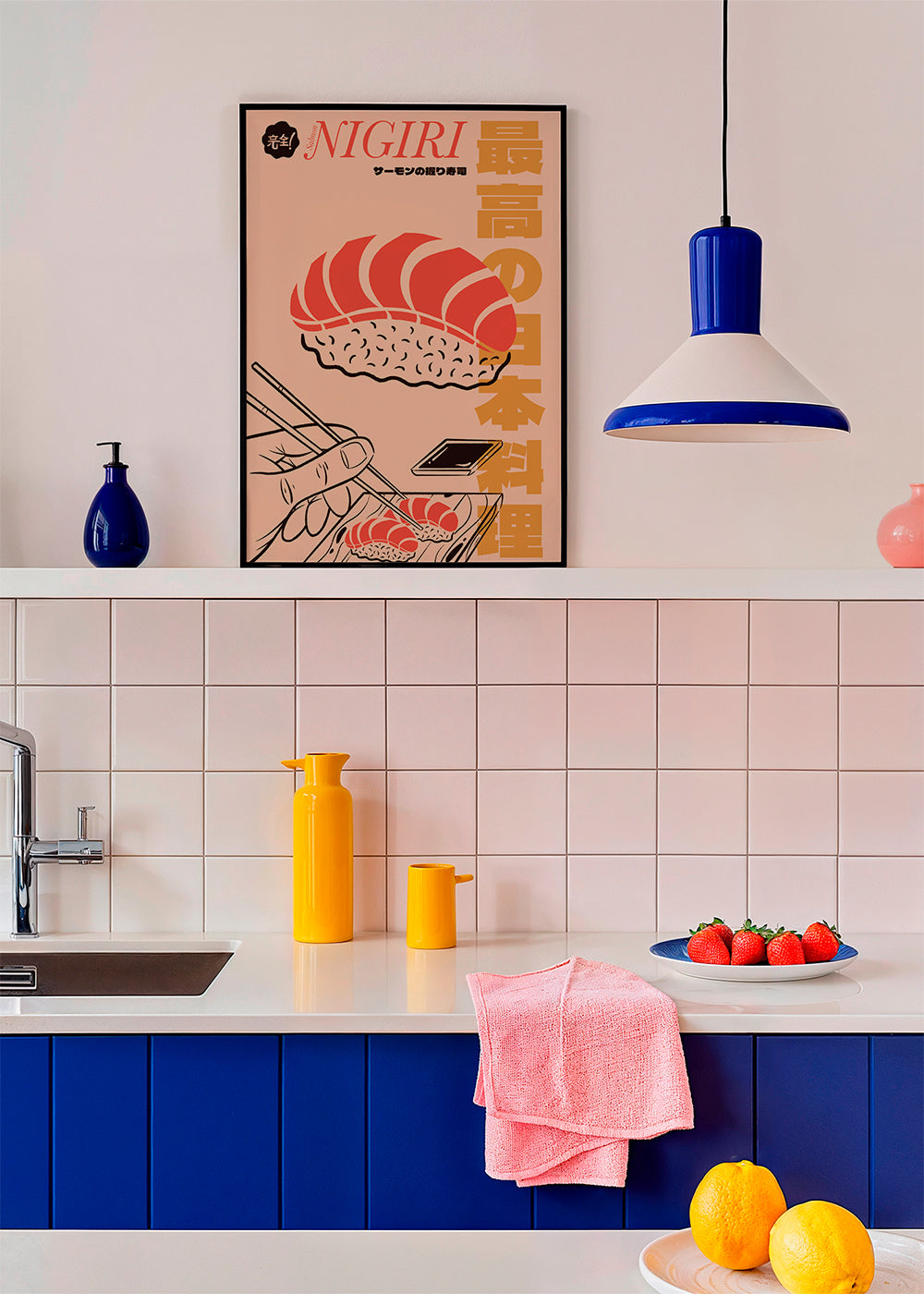 Kökskonst Nigiri lax poster
