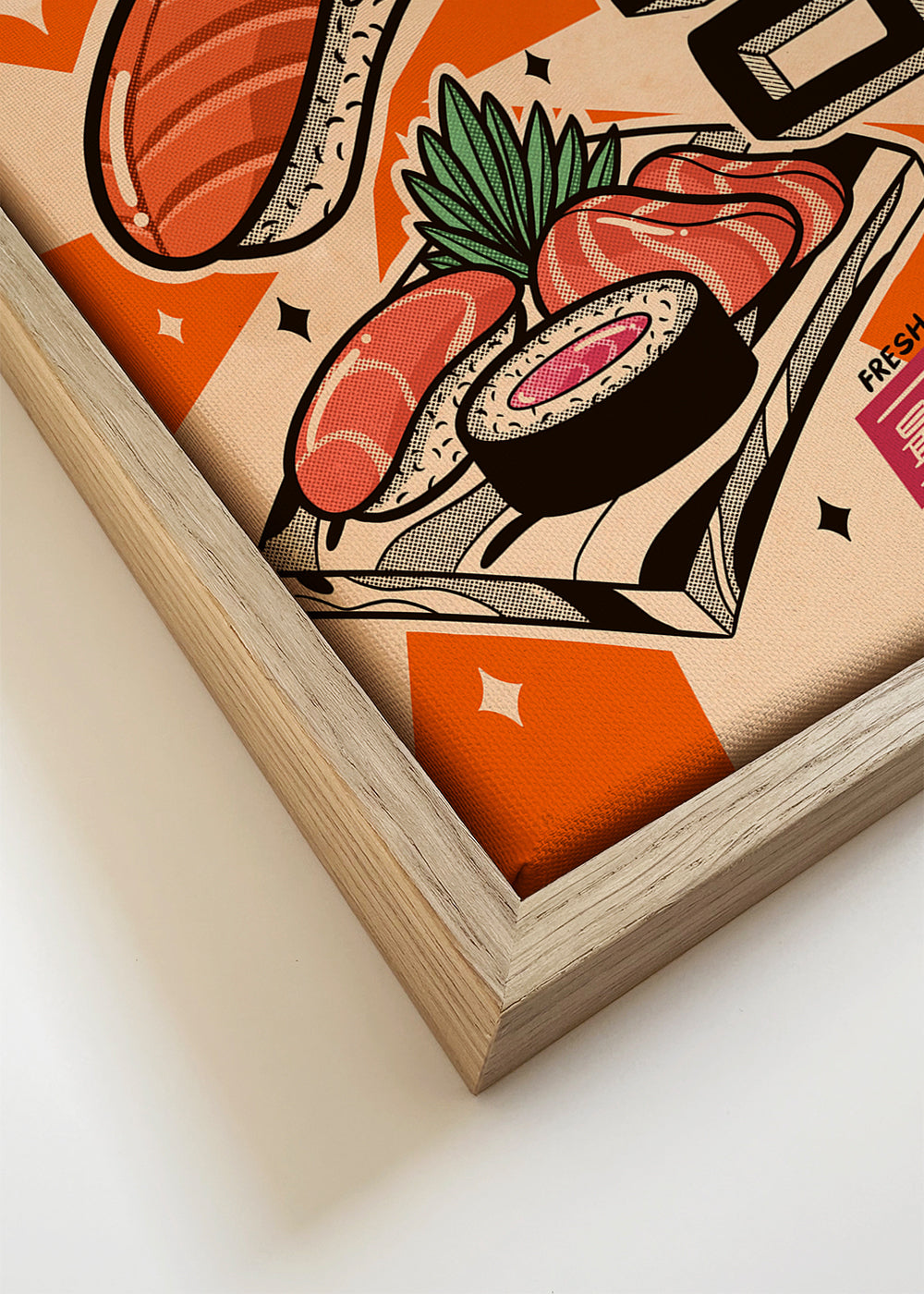 Kökskonst Sushi retro poster