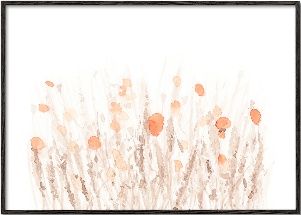 Botanisk poster med nätta torkade blommor