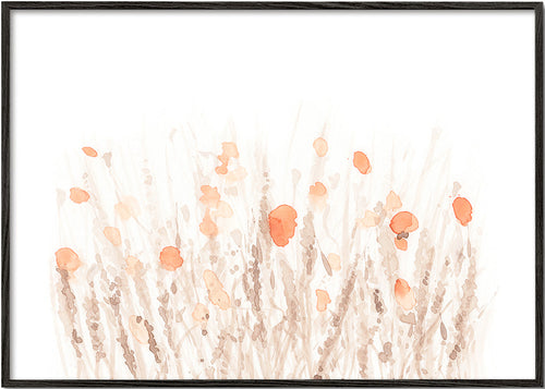 Botanisk poster med nätta torkade blommor