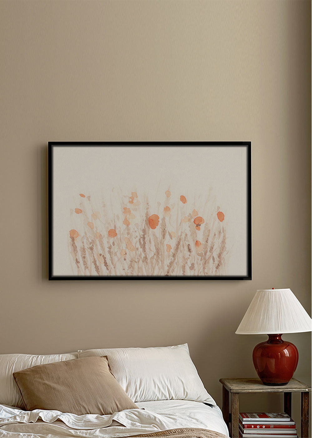 Botanisk poster med nätta torkade blommor