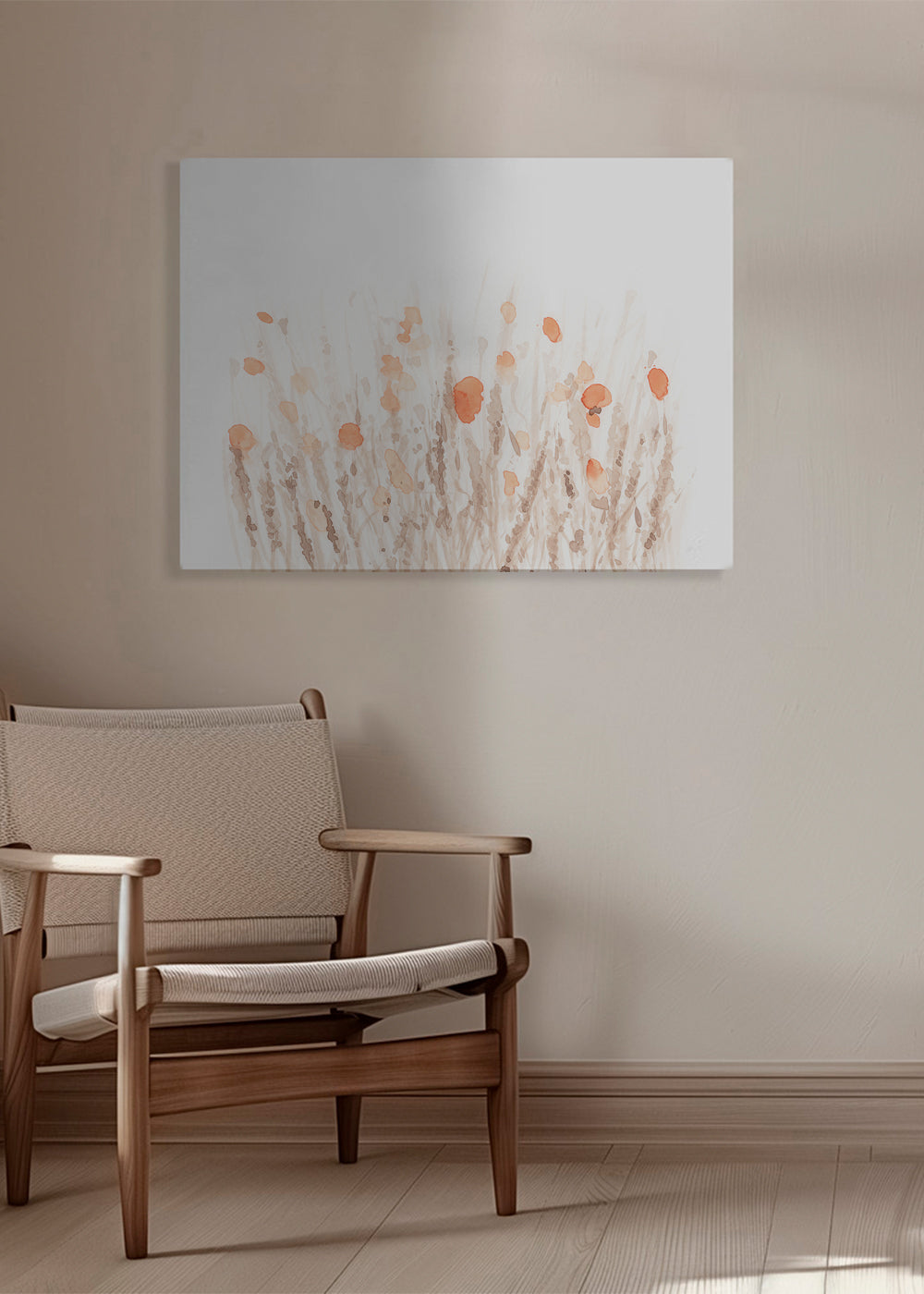 Botanisk poster med nätta torkade blommor