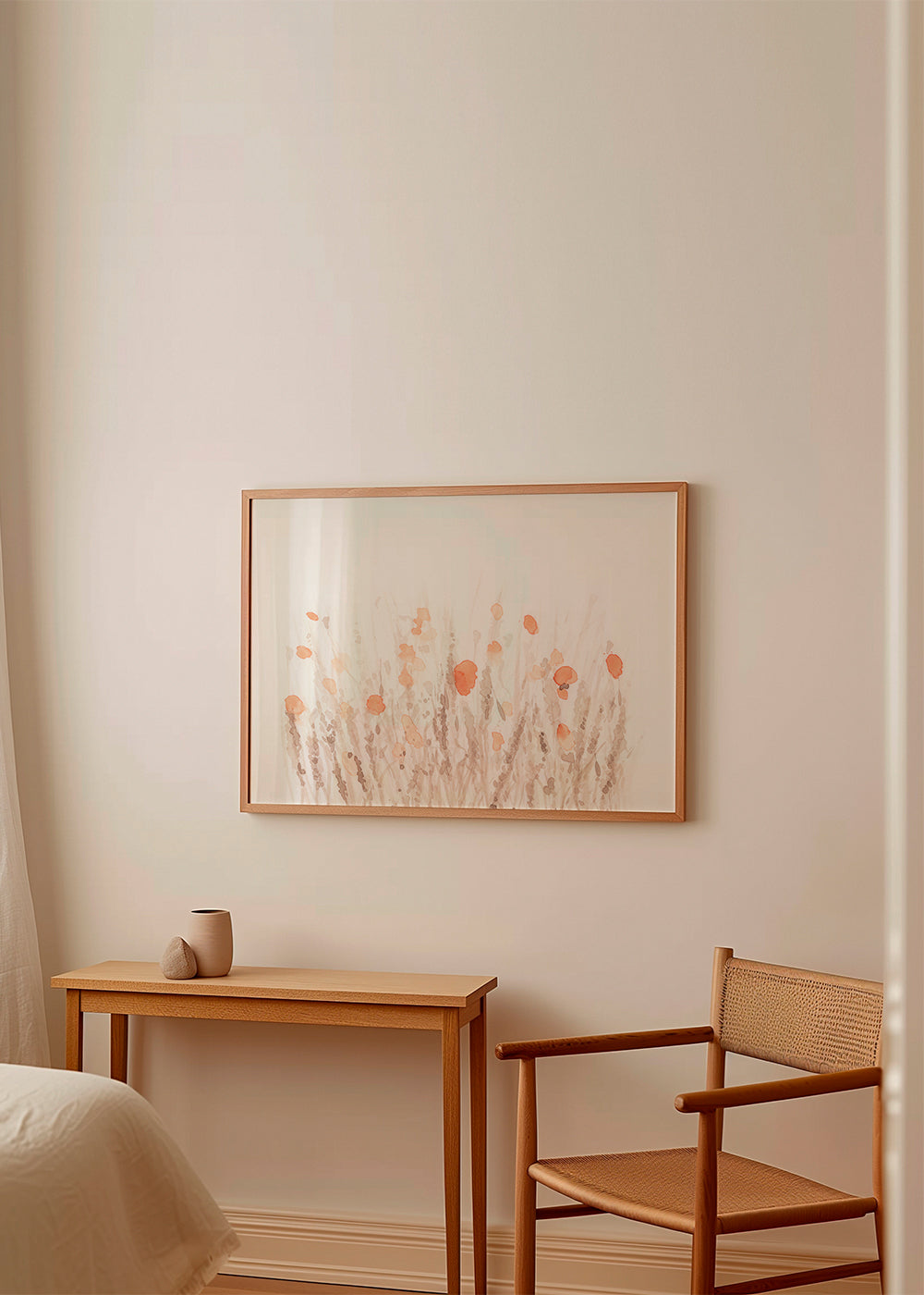 Botanisk poster med nätta torkade blommor