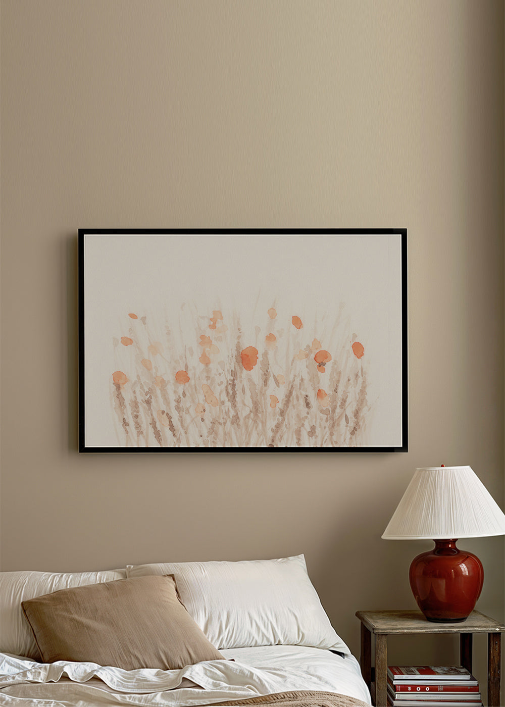 Botanisk poster med nätta torkade blommor