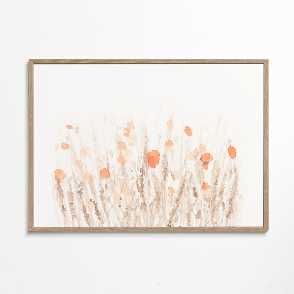 Botanisk poster med nätta torkade blommor