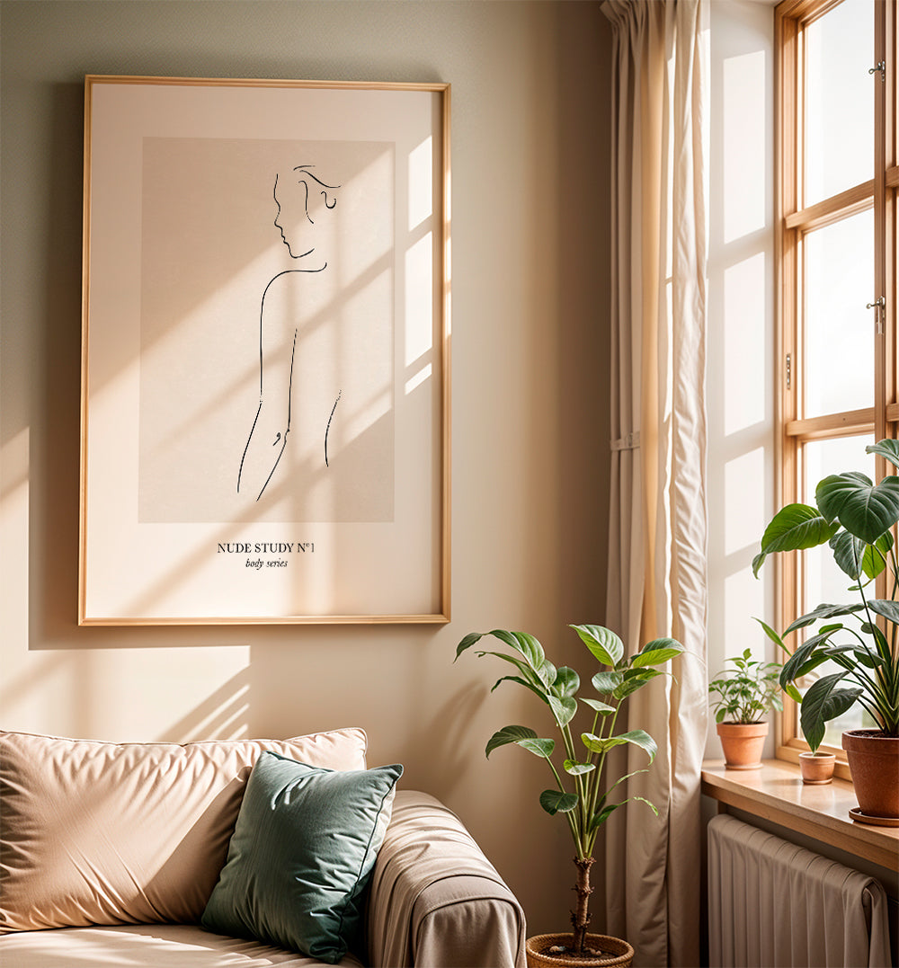 Illustration: Nakenstudie i linje