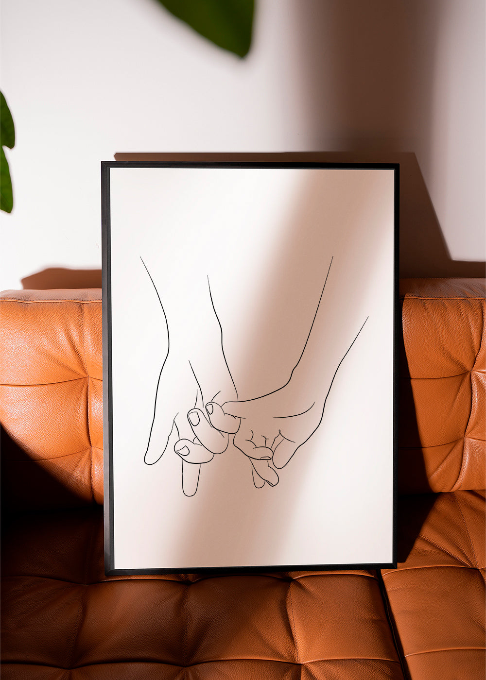 Illustration sammankopplade händer minimal