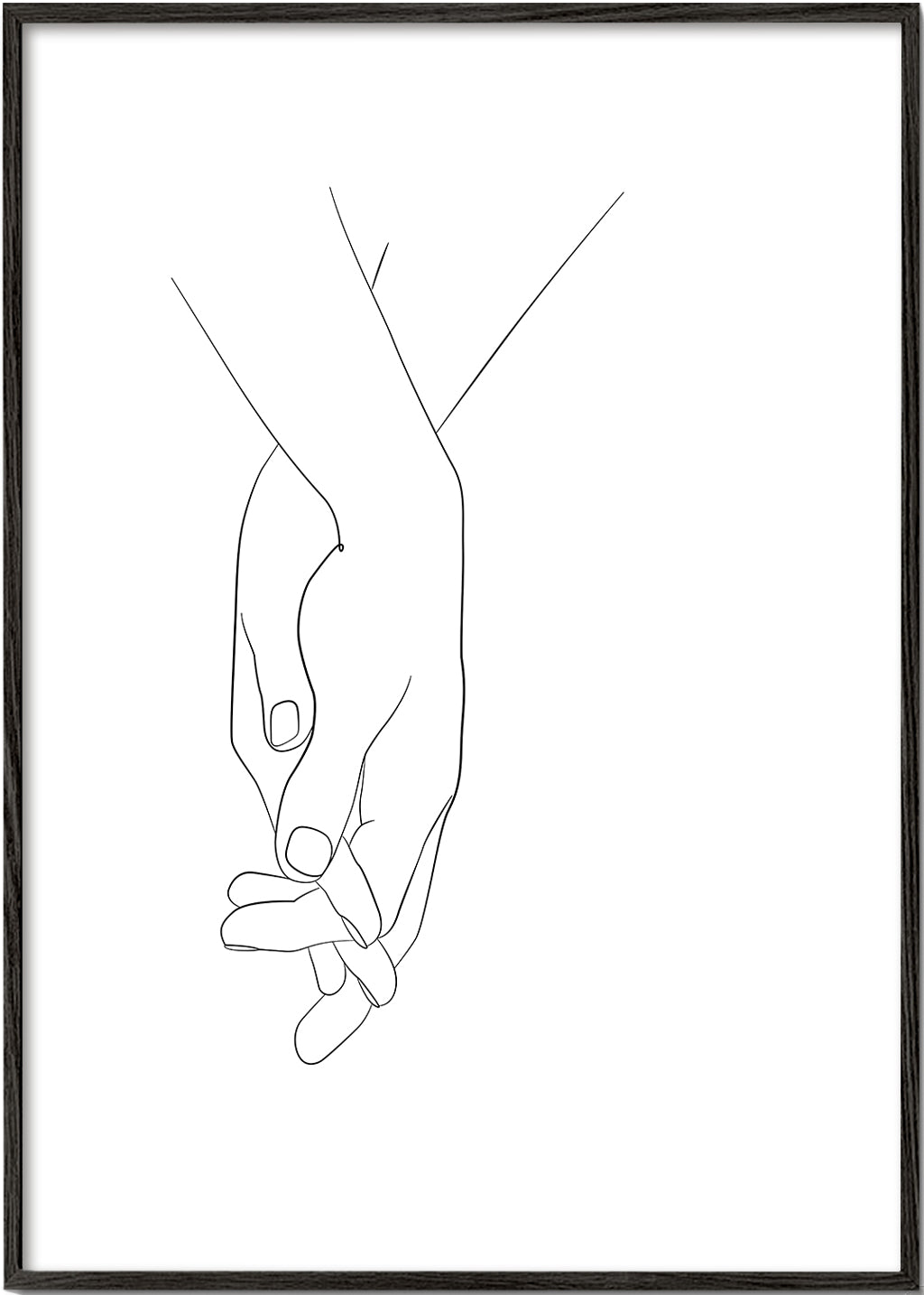 Illustration ihopflätade händer minimal