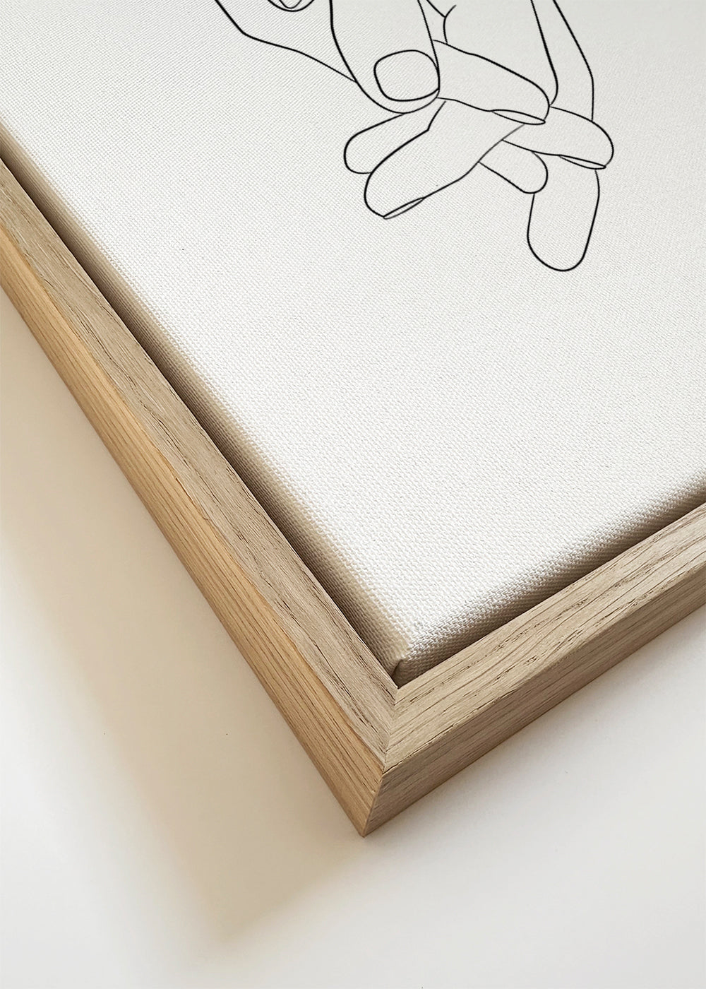 Illustration ihopflätade händer minimal
