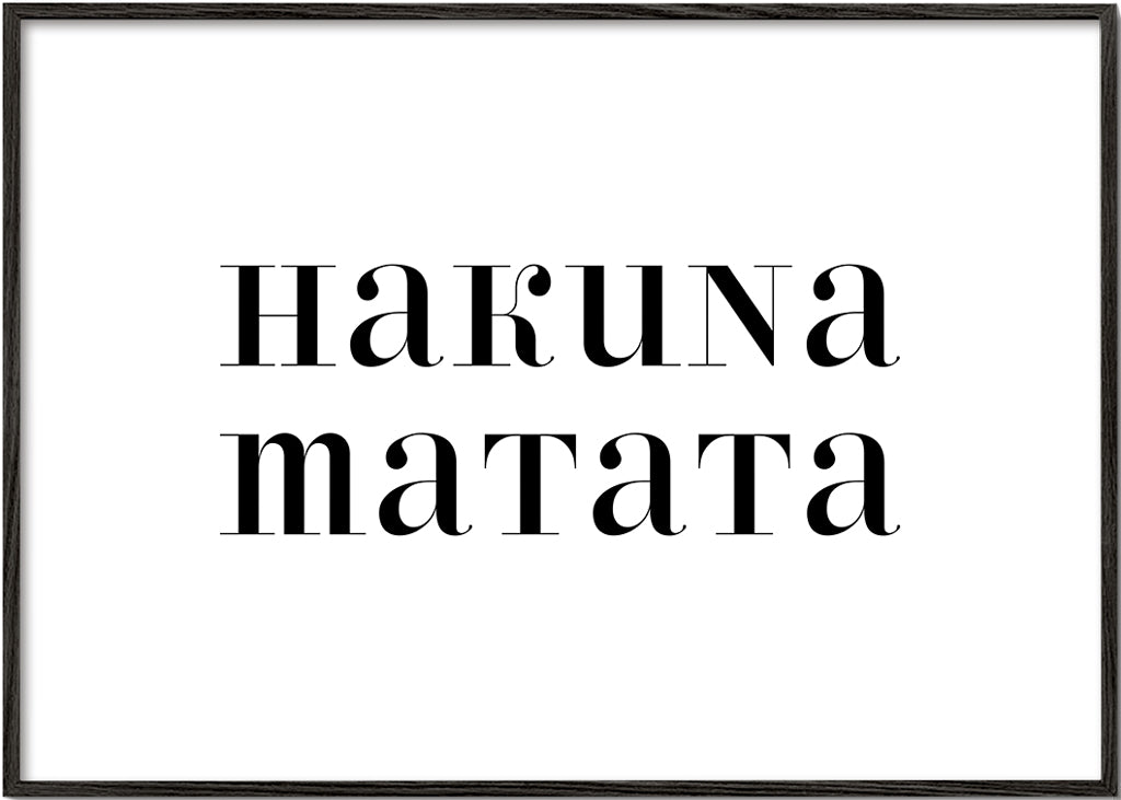 Minimalistisk tavla Hakuna Matata