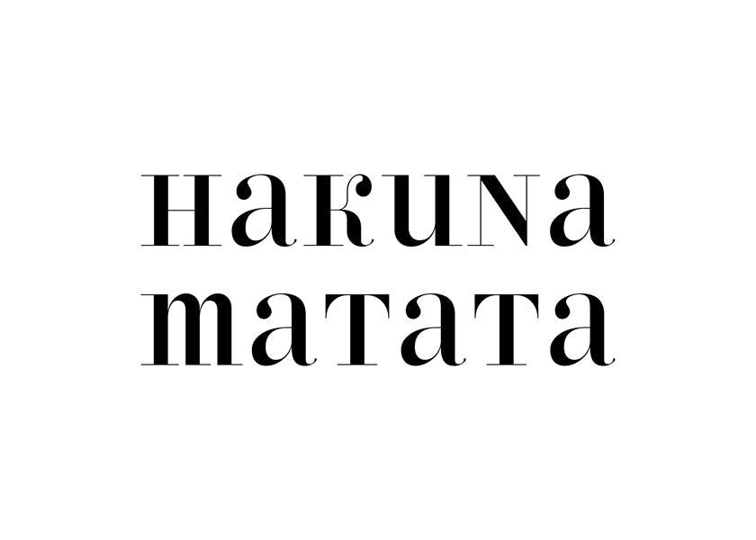 Minimalistisk tavla Hakuna Matata