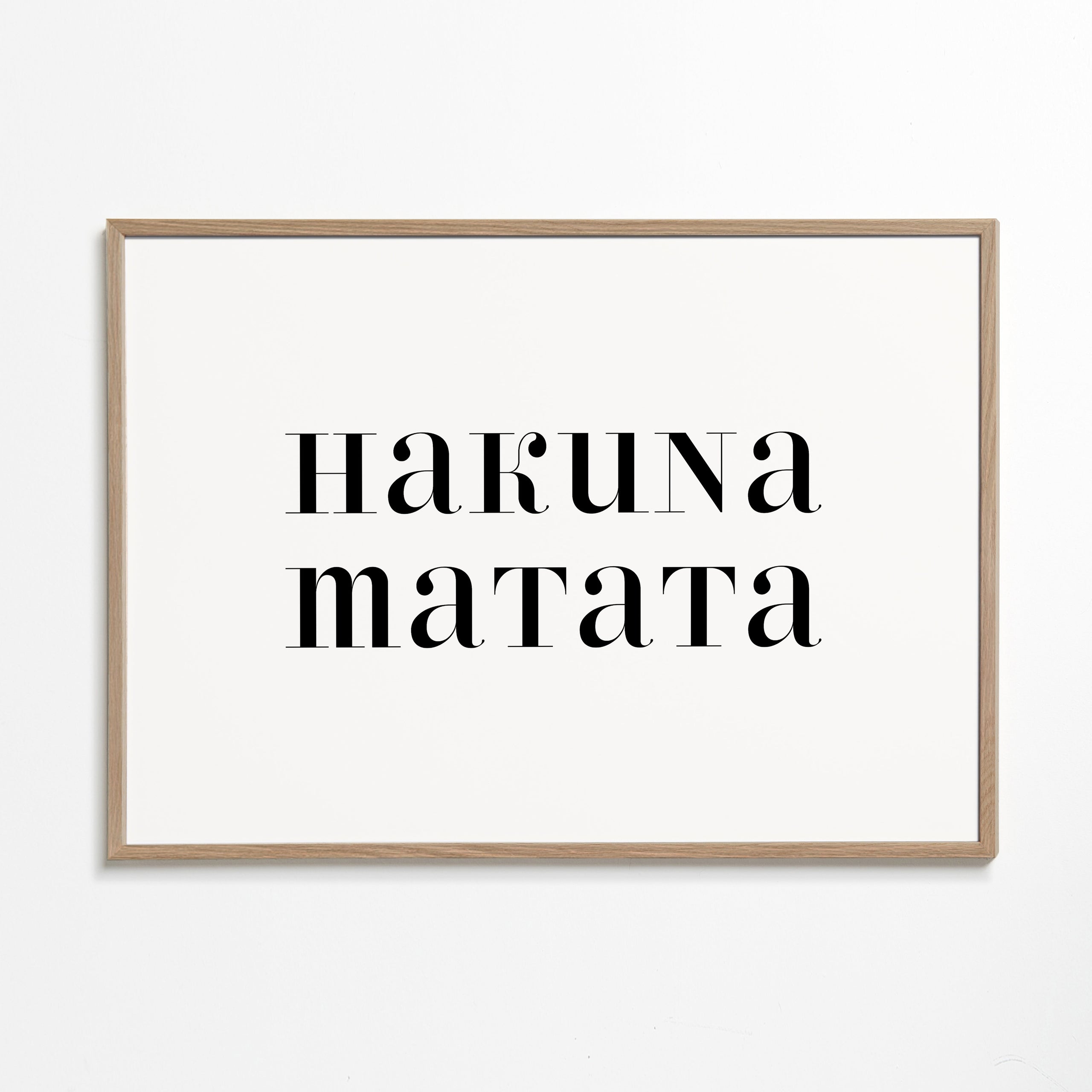 Minimalistisk tavla Hakuna Matata