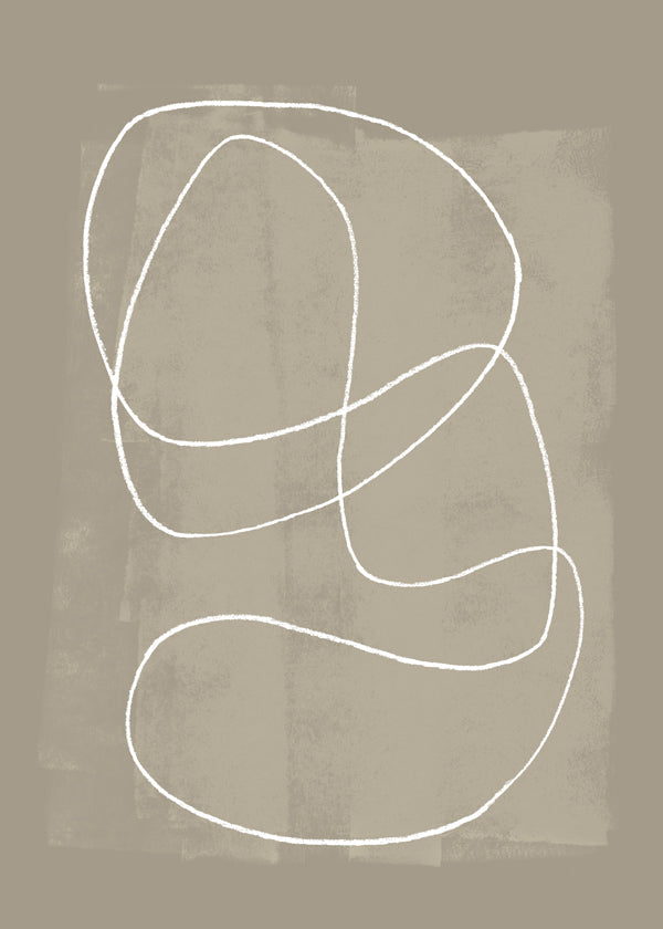 Minimalistiskt konstverk med vit linje