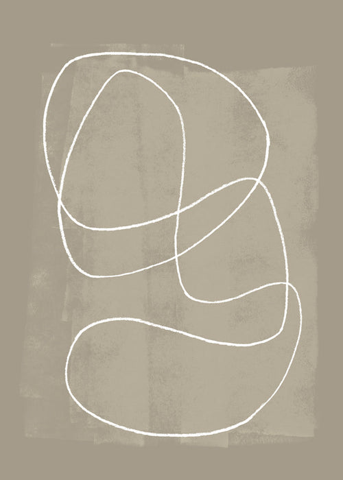 Minimalistiskt konstverk med vit linje