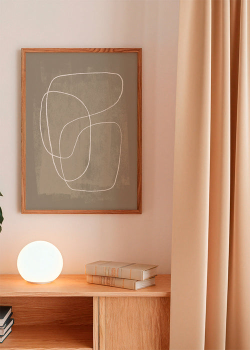 Minimalistisk design organiska linjer beige