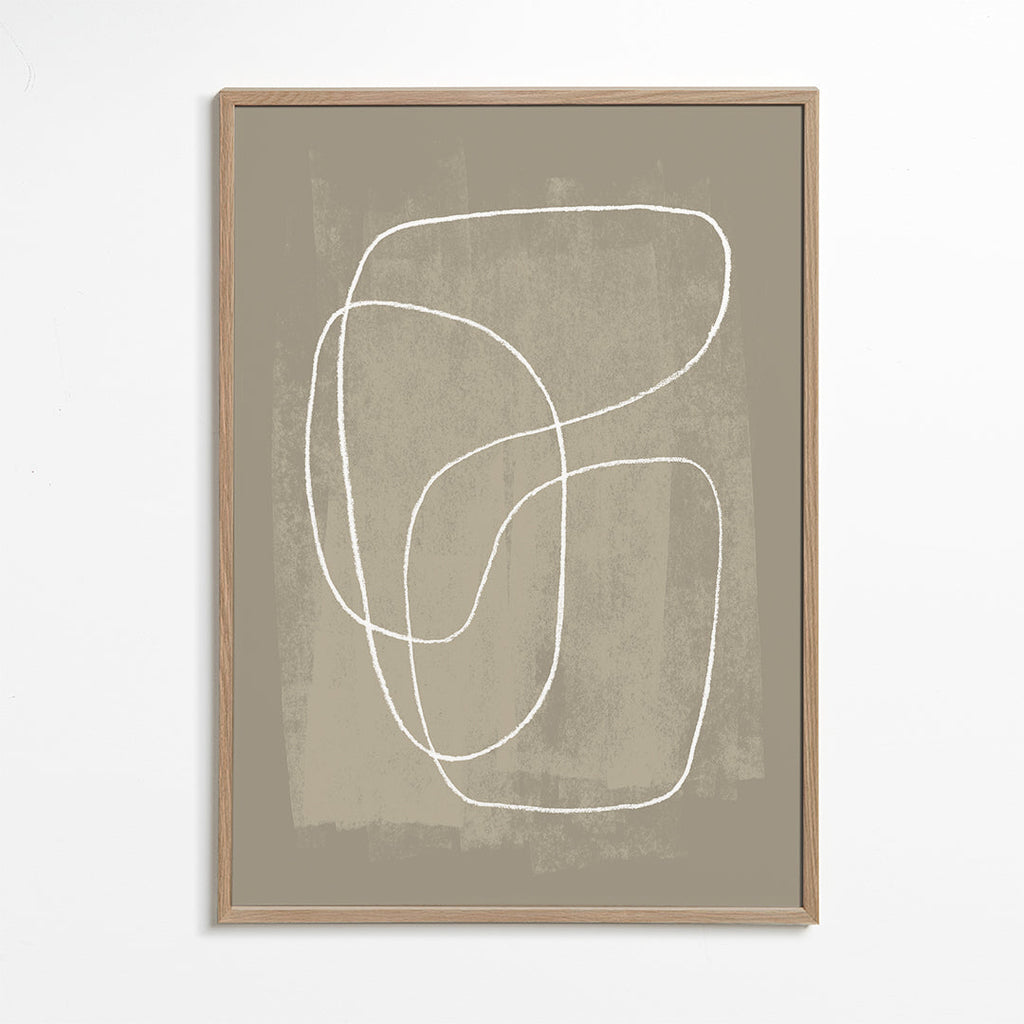 Minimalistisk design organiska linjer beige