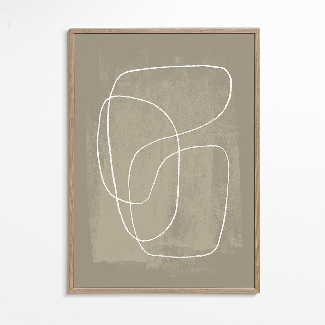 Minimalistisk design organiska linjer beige