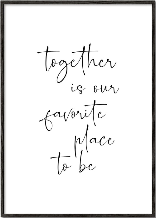 Minimalistisk design typografi 'Together' vertikal