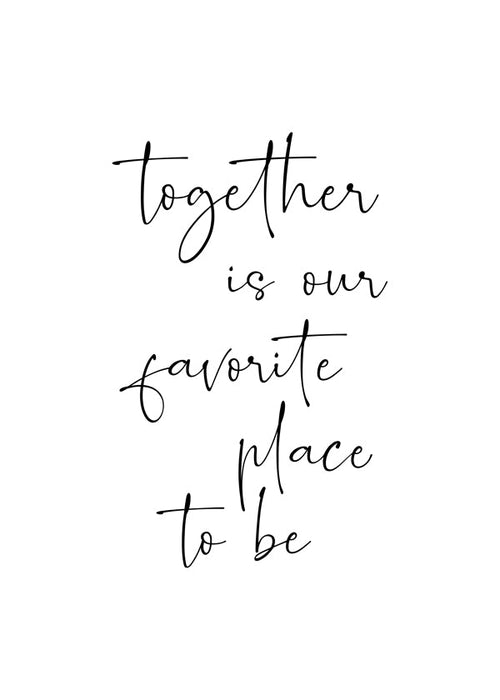 Minimalistisk design typografi 'Together' vertikal