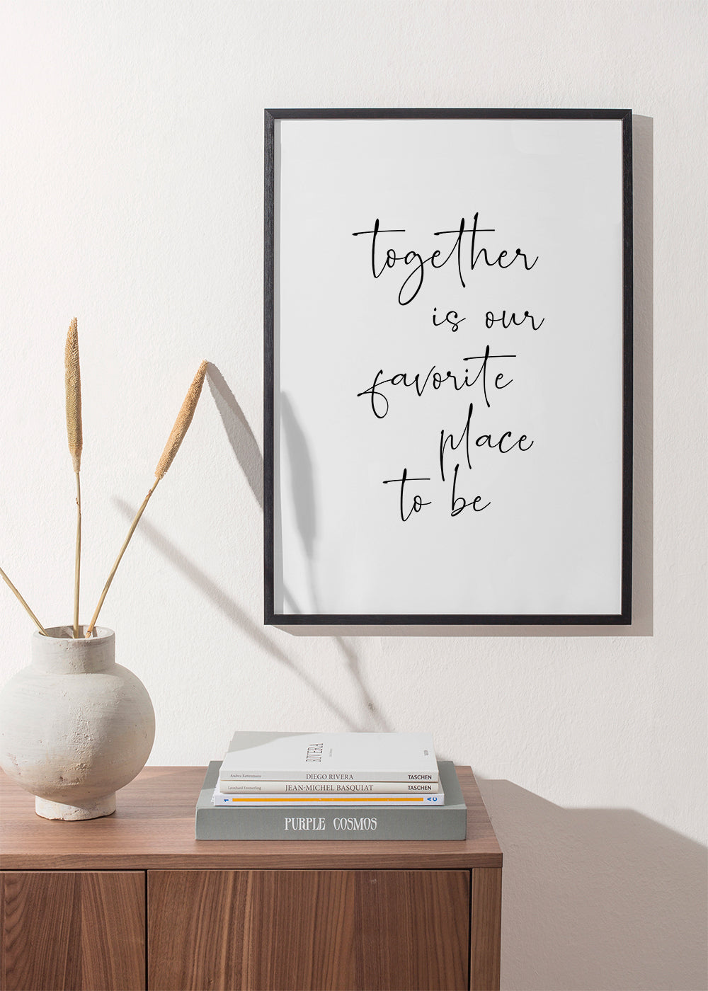 Minimalistisk design typografi 'Together' vertikal