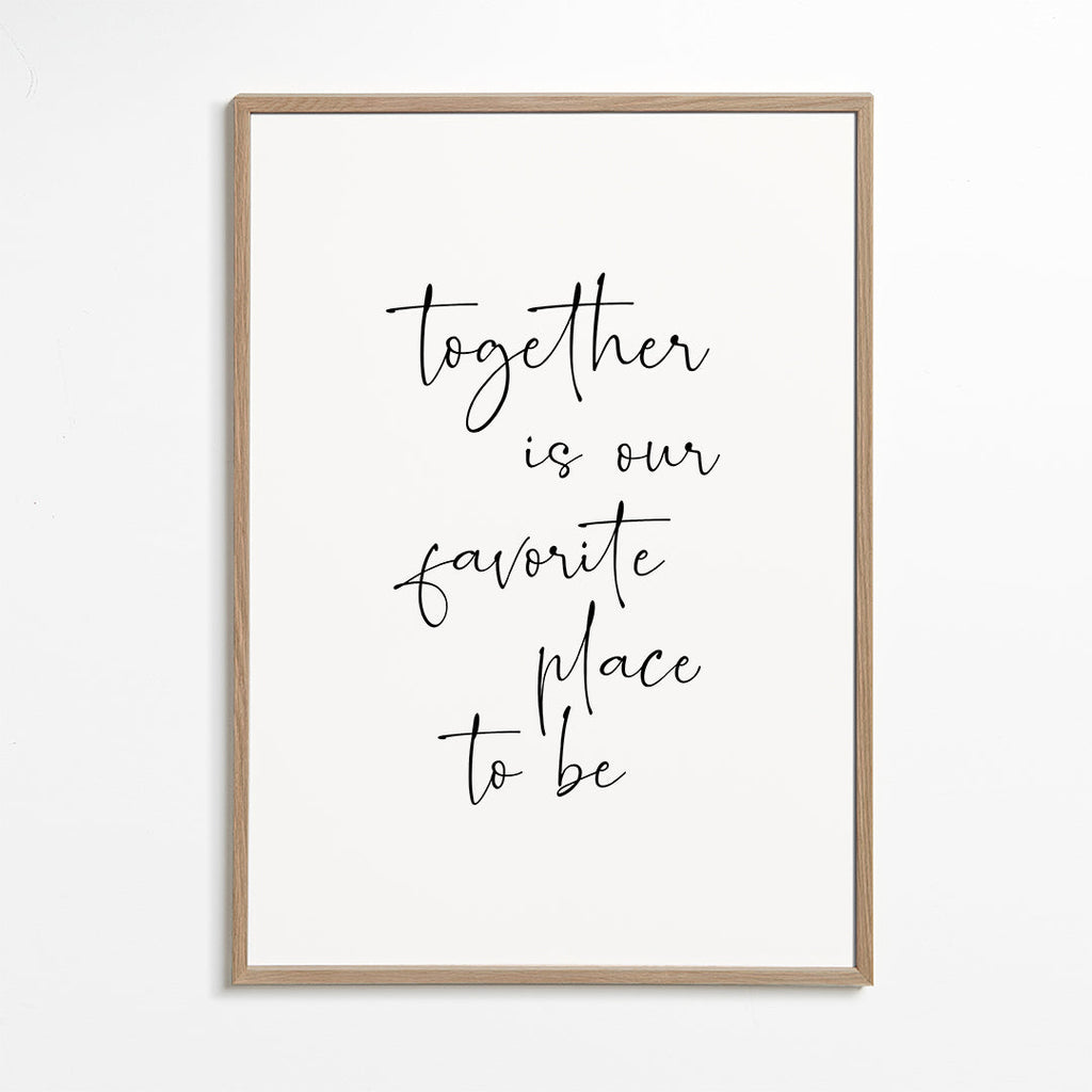Minimalistisk design typografi 'Together' vertikal