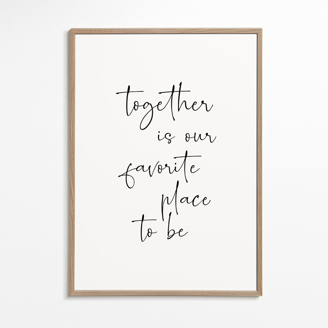 Minimalistisk design typografi 'Together' vertikal