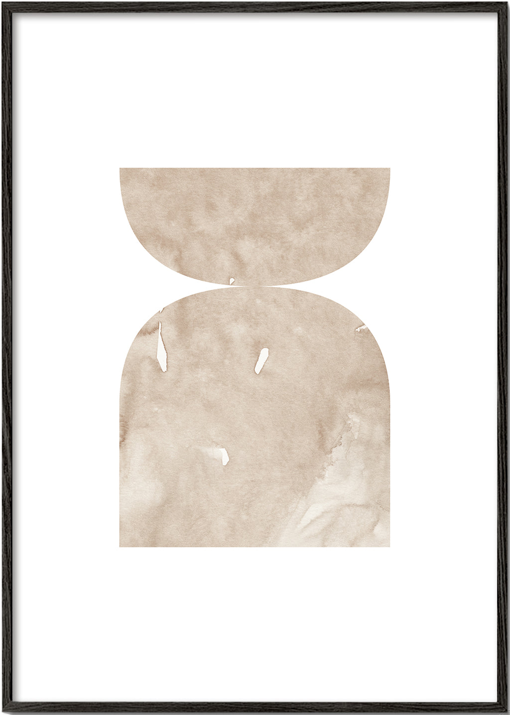 Abstrakt tavla beige akvarellformer