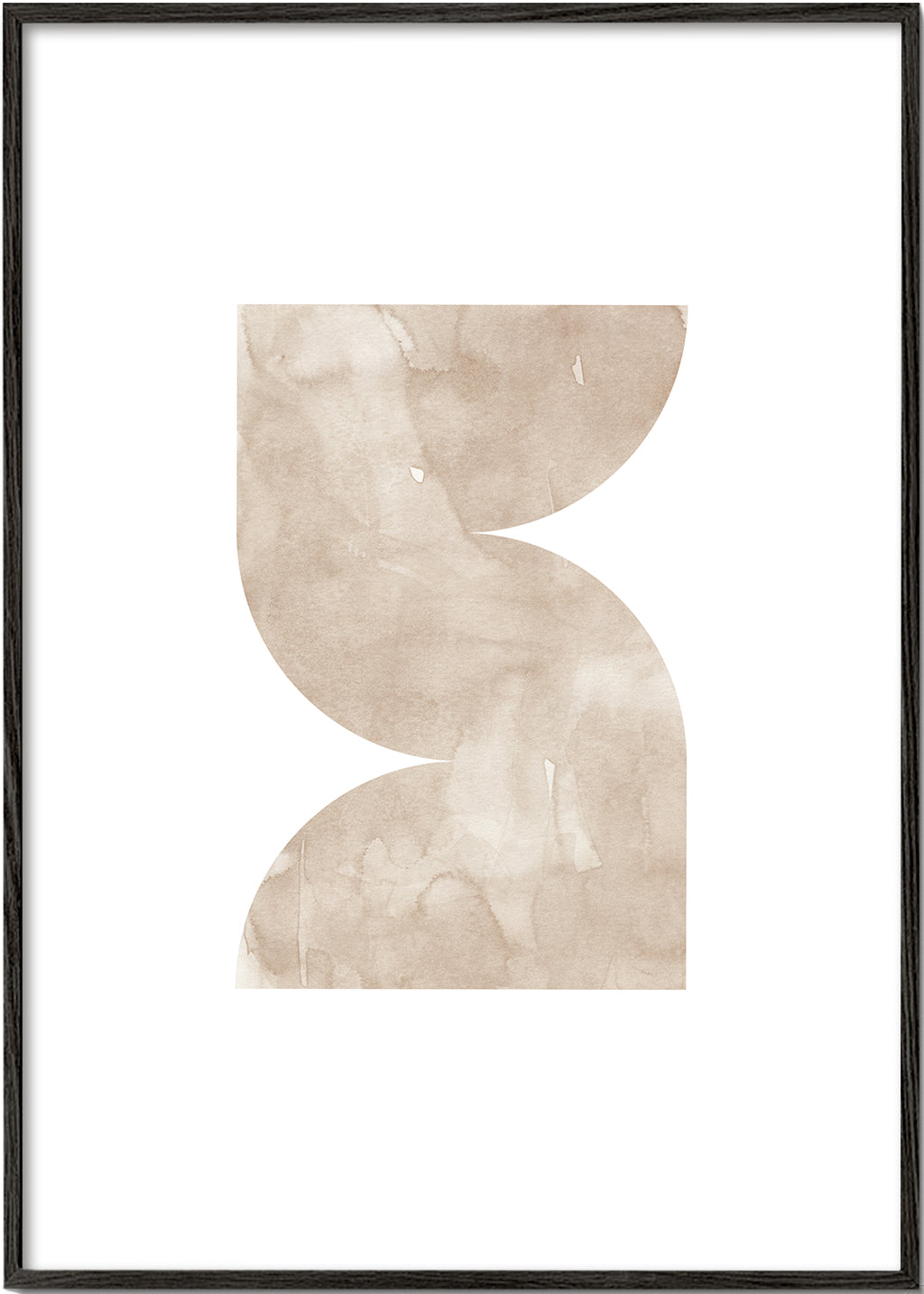 Abstrakt konst beige akvarellformer