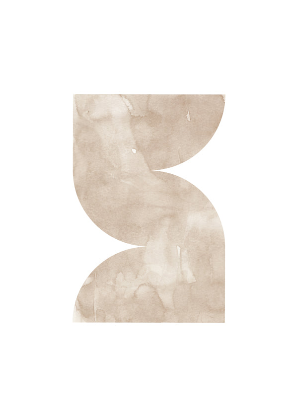 Abstrakt konst beige akvarellformer