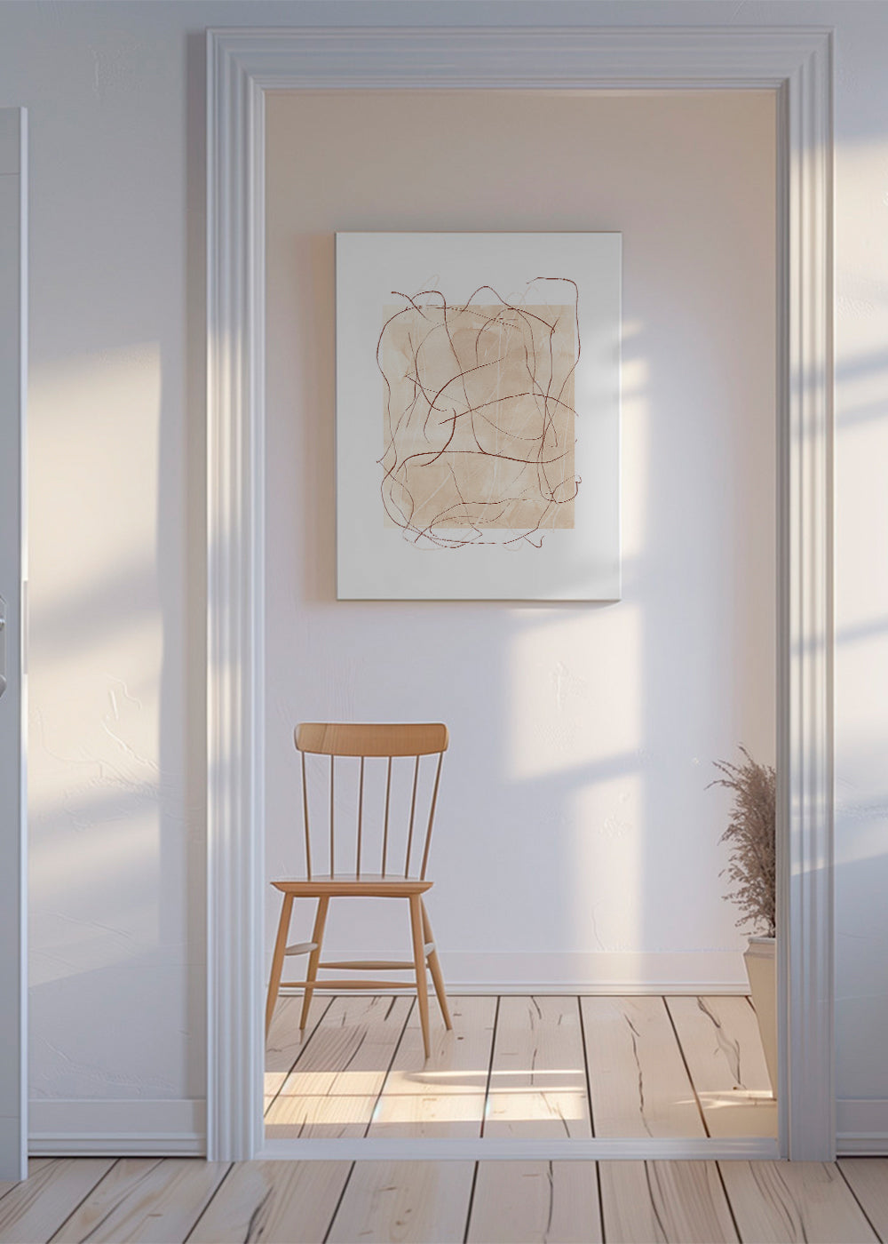 Abstrakt terrakotta med lösa streck