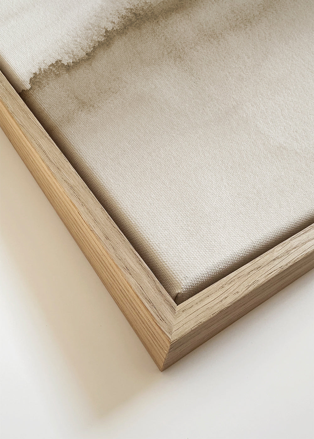 Landskapskonst i mjuk beige akvarell