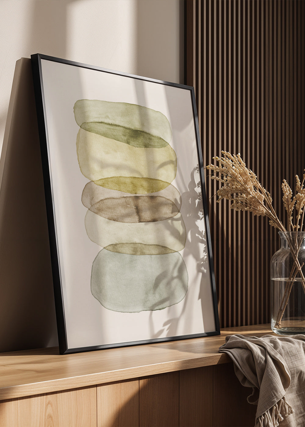 Watercolor abstraction 5 - Framed poster in an interior