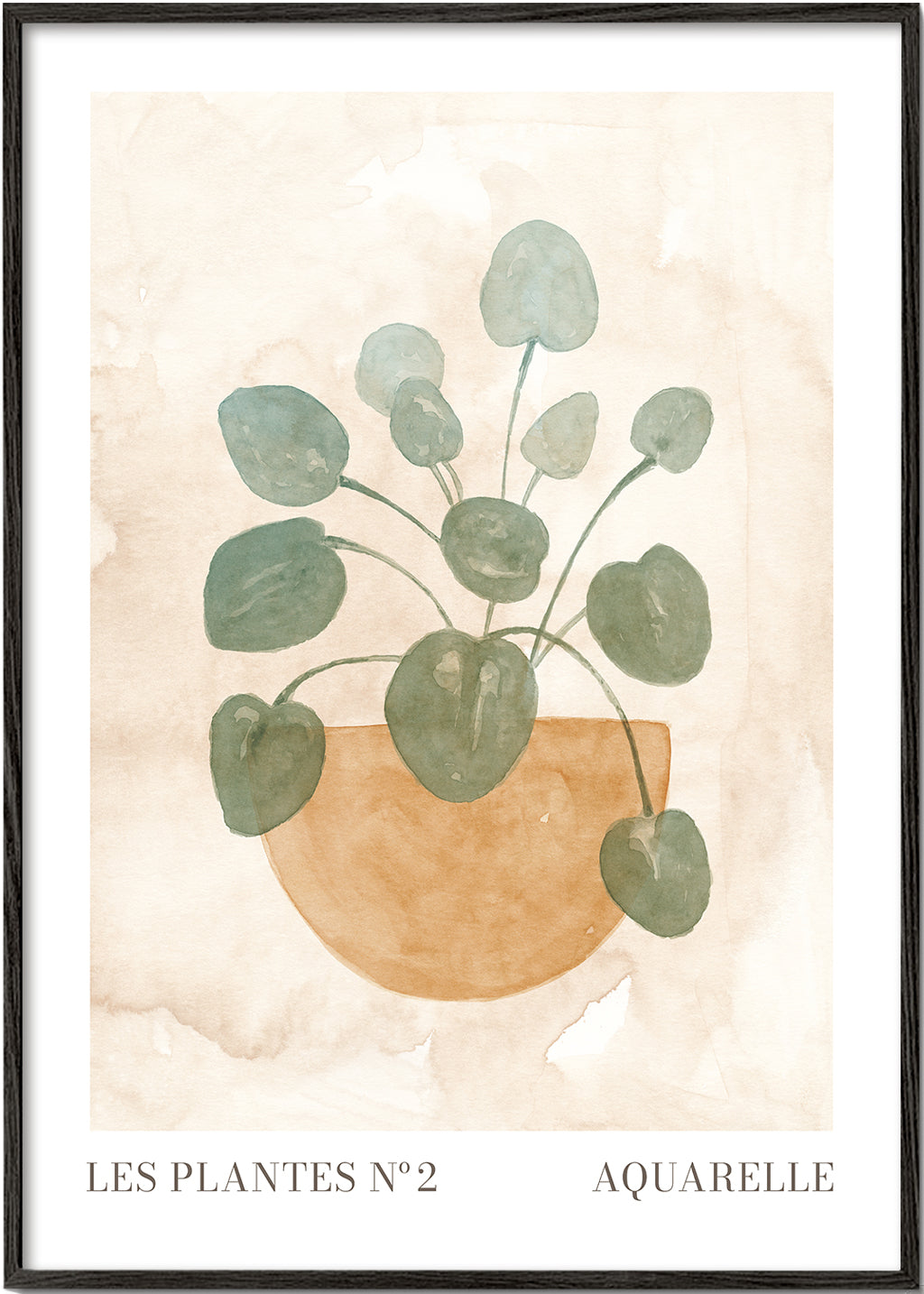 Botanisk poster akvarell blad
