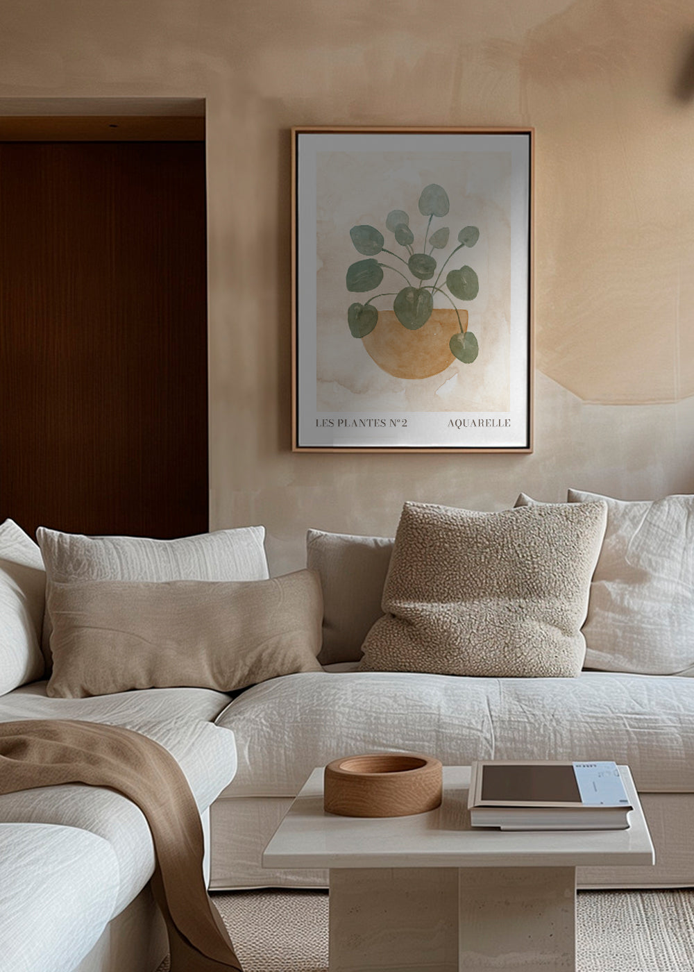 Botanisk poster akvarell blad