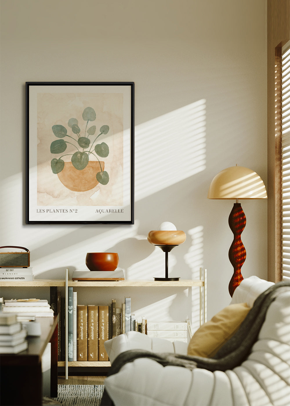 Botanisk poster akvarell blad