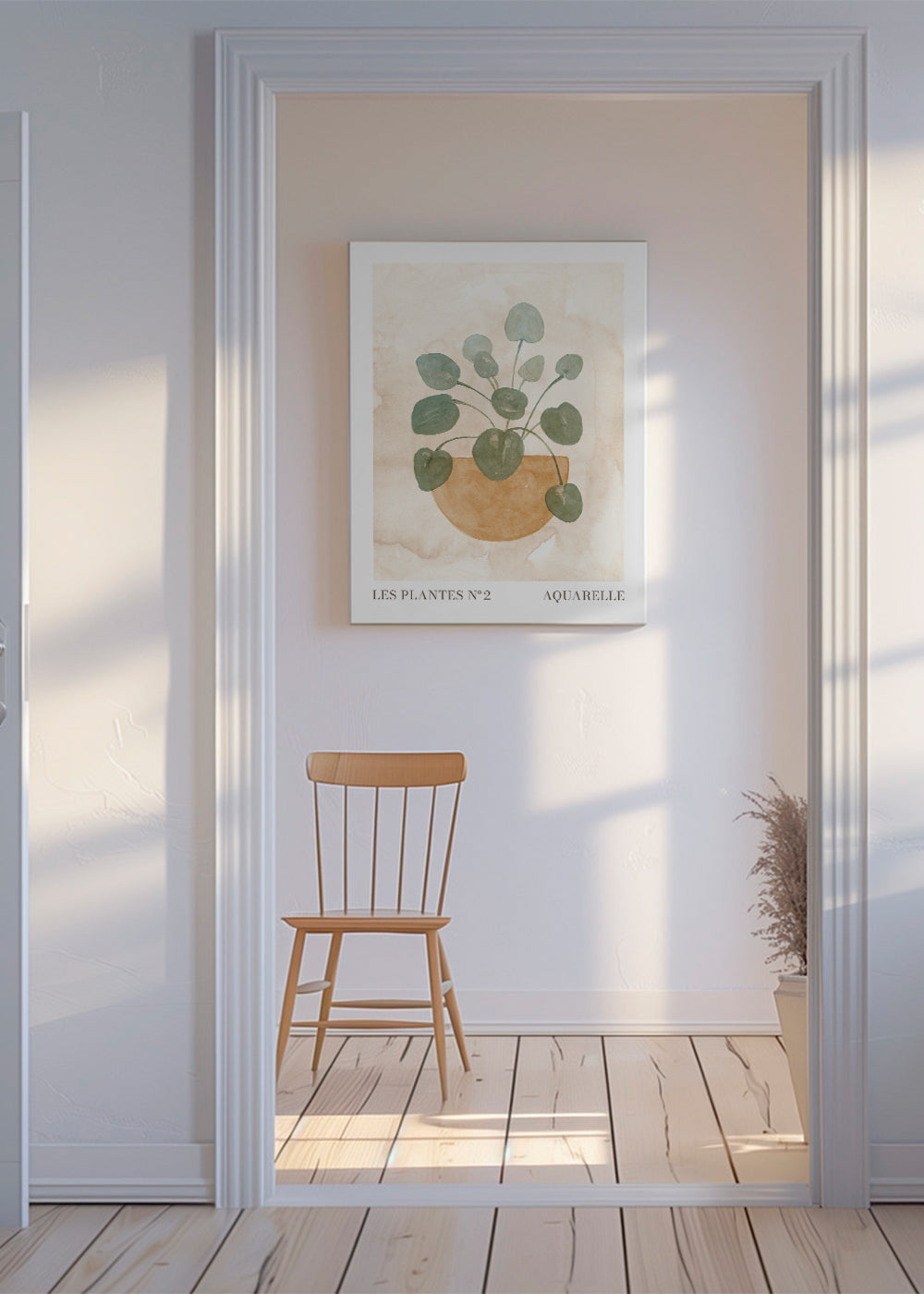 Botanisk poster akvarell blad