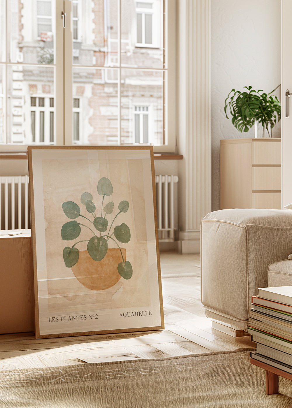 Botanisk poster akvarell blad
