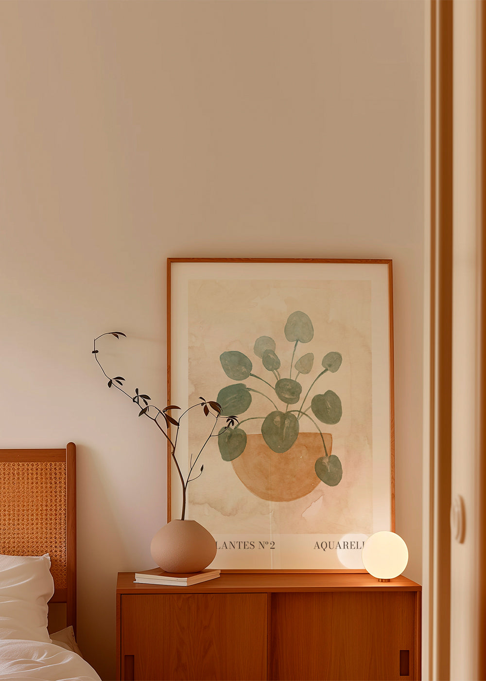 Botanisk poster akvarell blad