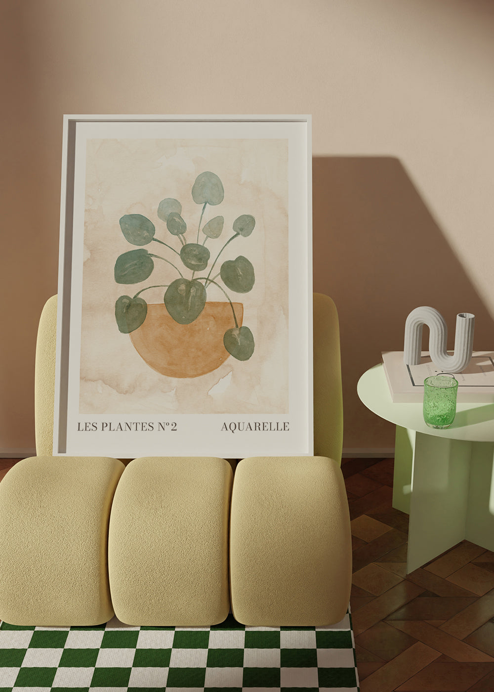 Botanisk poster akvarell blad