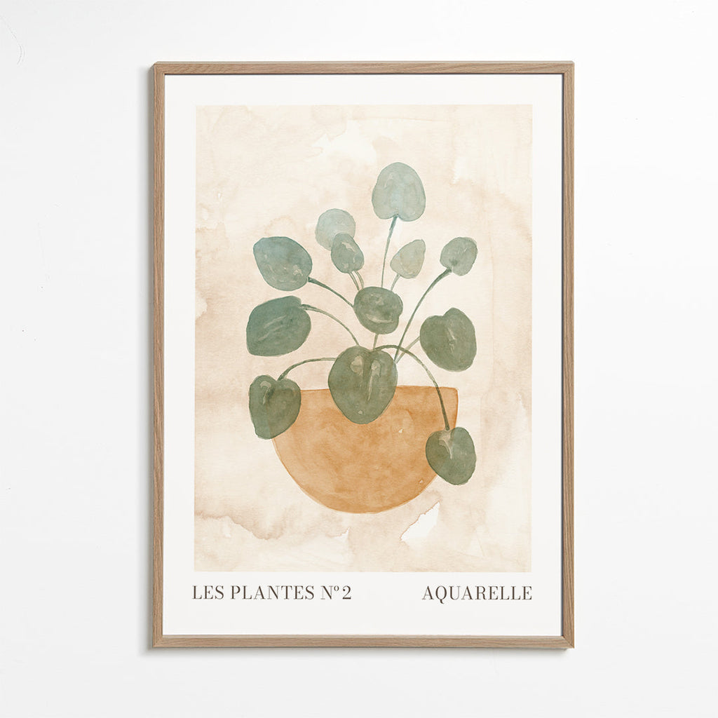 Botanisk poster akvarell blad