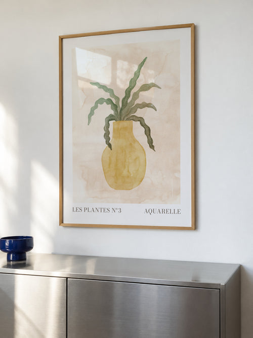 Les plantes Nº3 - Framed poster in an interior